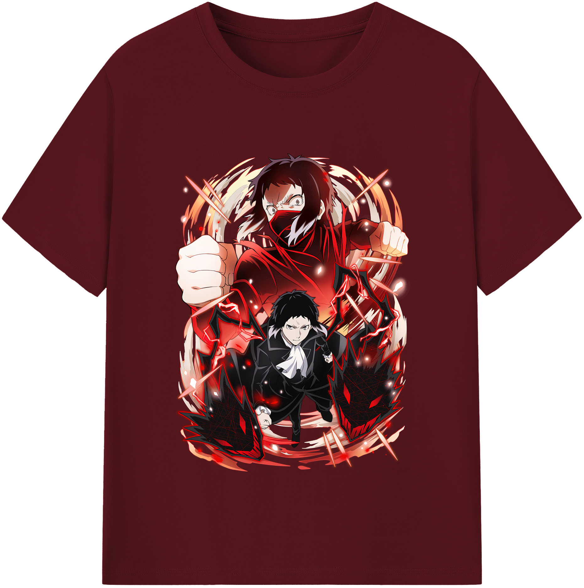 （画像用） 文豪ストレイドッグス Bungo Stray Dogs 綿100％半袖Tシャツ（フロントプリント）